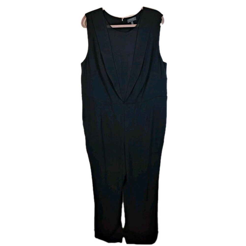 Madison Curvy Women's Jumpsuit Size 2X Black Pockets